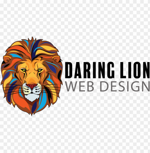 daring lion web design - lion web desi Isolated Artwork in HighResolution Transparent PNG