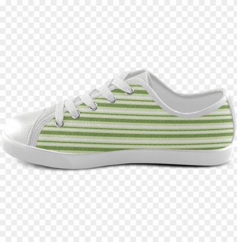 Dark And Light Green Stripes Two Face Canvas Kids - Skate Shoe Transparent PNG Images For Design