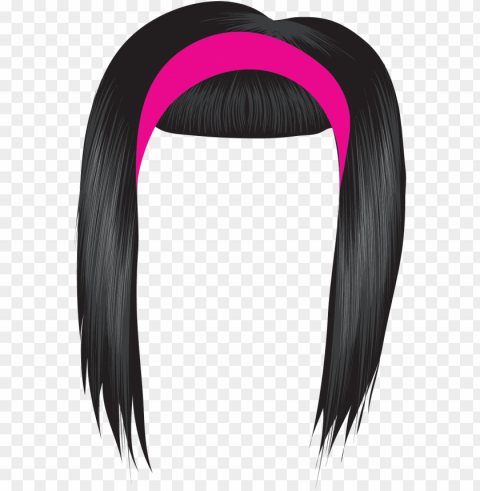 dark hair clipart black hair wig - hair clipart Transparent PNG images pack