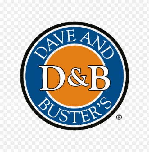 dave and busters vector logo Isolated Graphic on Clear Transparent PNG