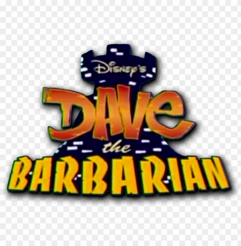 dave the barbarian logo - toon disney PNG Graphic Isolated on Clear Background Detail