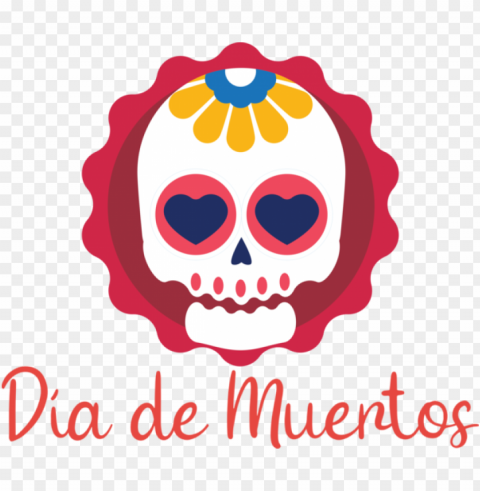 Day of Dead Drawing Logo Cartoon for Día de Muertos for Day Of Dead PNG graphics with transparency