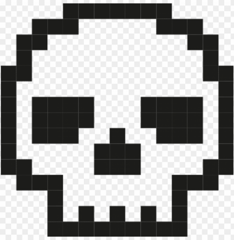 dead pixel society - black and white pixel Isolated Illustration with Clear Background PNG