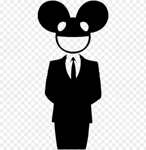 deadmau5 stencil by dasmav on deviantart - dead mouse dibujo dj Isolated Subject in Clear Transparent PNG