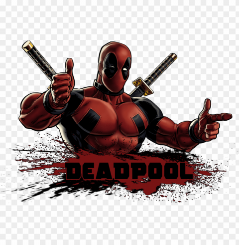 deadpool and logo - deadpool art Clear Background Isolation in PNG Format