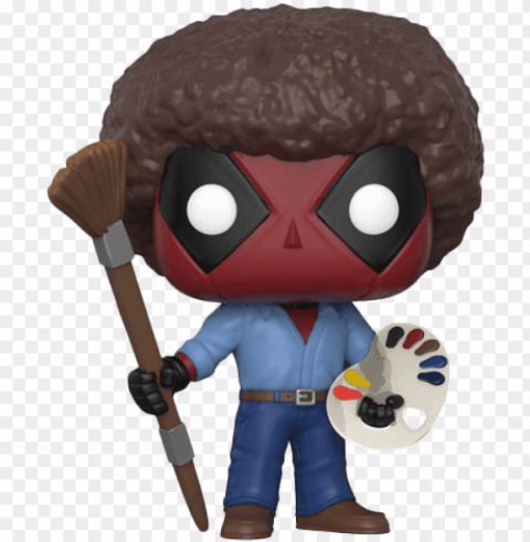 deadpool bob ross - bob ross deadpool funko po Isolated Graphic on HighQuality PNG