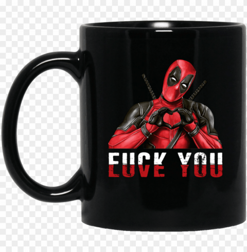 deadpool fuck you love you Clean Background Isolated PNG Illustration