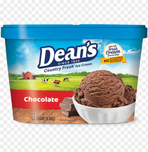 dean's premium chocolate ice cream - dean's ice cream mackinac island fudge - 15 qt tub Isolated Item on Transparent PNG Format