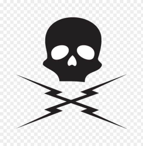 death proof skull logo vector free PNG artwork with transparency