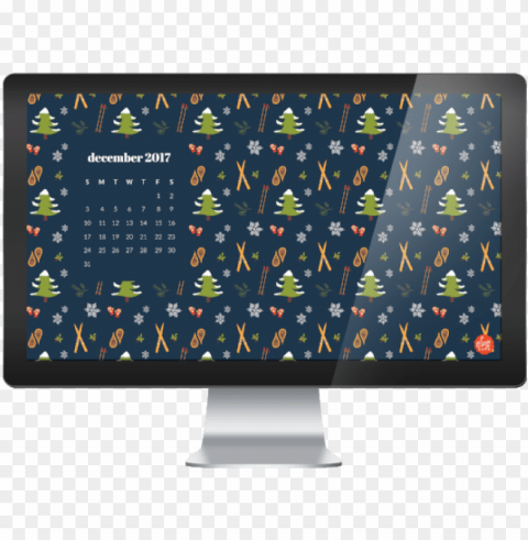 december desktop mockup - computer monitor High-resolution transparent PNG images set