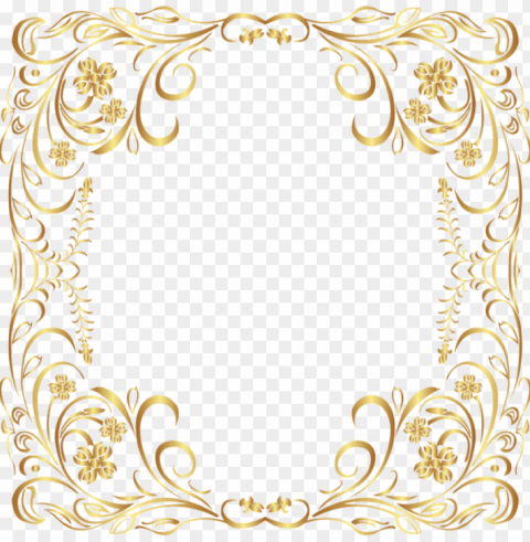 deco gold border frame clip art - gold borders and frames PNG graphics with alpha transparency broad collection