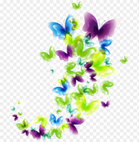 deco picture gallery - butterflies clipart transparent Clear Background Isolated PNG Object