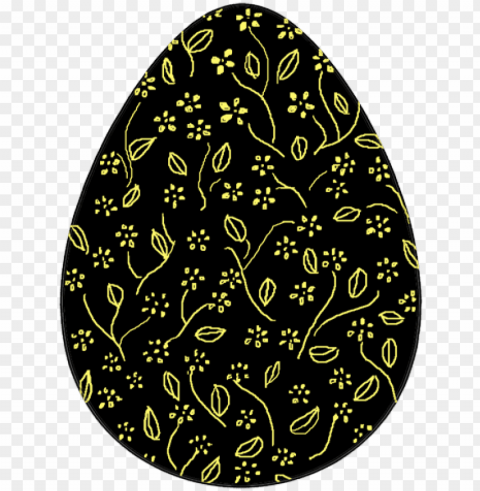 decorated easter egg black yellow - black and yellow easter eggs PNG graphics for presentations