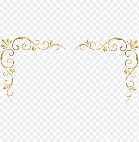 decorative corner borders download - gold corner border clipart Transparent PNG Isolated Subject Matter