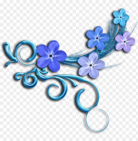 decorative corner - clipart flower Isolated Design in Transparent Background PNG