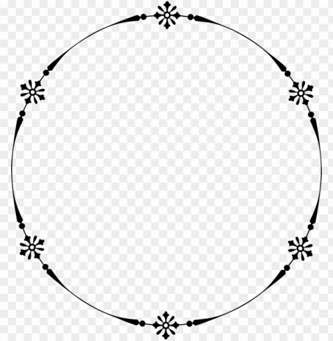 Decorative Floral Frame - Circle PNG Images With No Fees