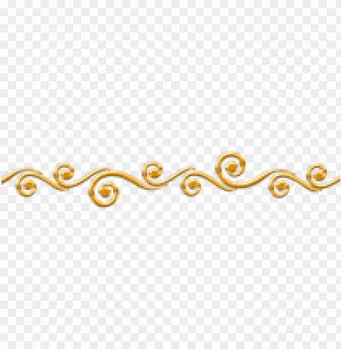 decorative gold line Alpha channel transparent PNG