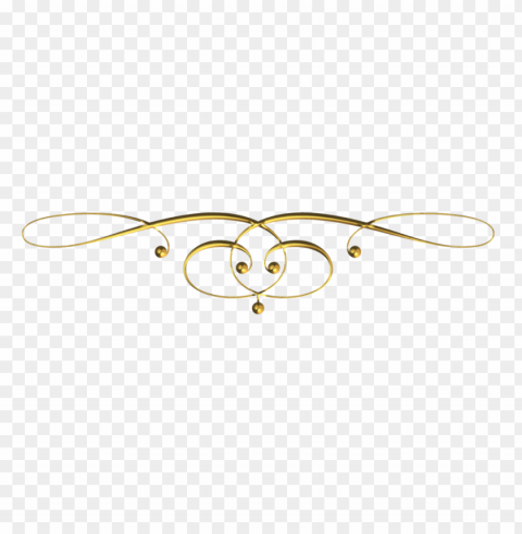 decorative gold line Transparent Background PNG Isolated Art