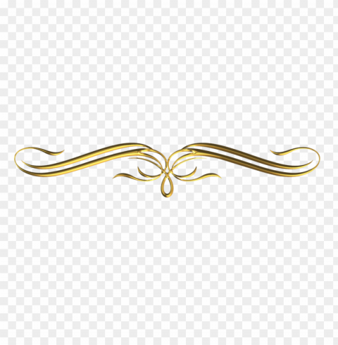 decorative gold line Transparent Background PNG Isolated Element