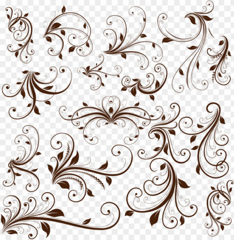decorative transparent - swirl vector PNG Image Isolated with Transparency