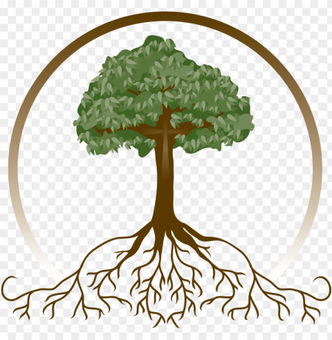 deeply rooted faith tree sunday school crafts tree - family tree with roots Transparent Background PNG Isolated Icon