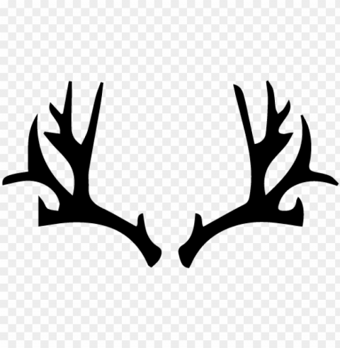 deer antlers clipart vector - deer antlers tattoo simple Isolated Character in Clear Transparent PNG