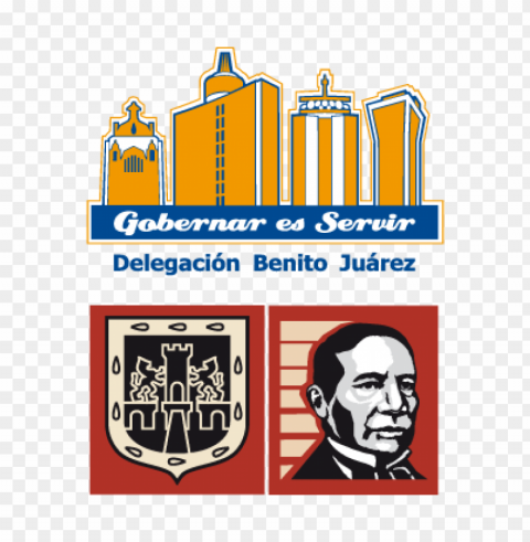 delegacion benito juarez logo vector Isolated Artwork with Clear Background in PNG