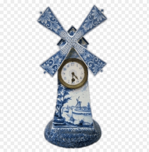 Delft Windmill Clock Free PNG Images With Transparent Backgrounds