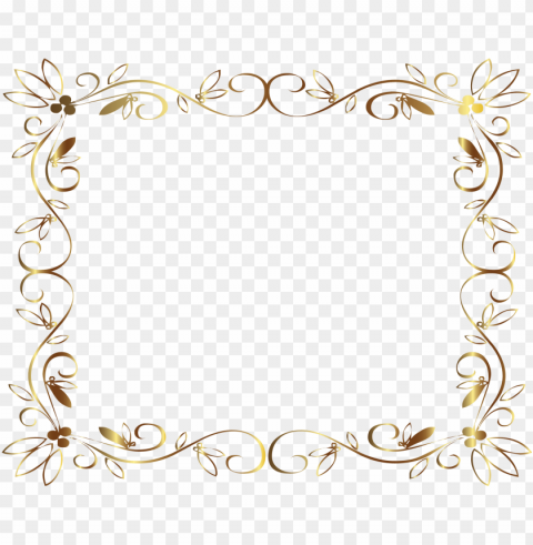 delicate gold frame - marcos para invitaciones de boda High Resolution PNG Isolated Illustration