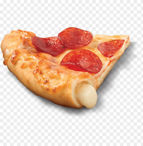delizzio stuffed crust pizza slice image - pepperoni PNG graphics with alpha transparency broad collection