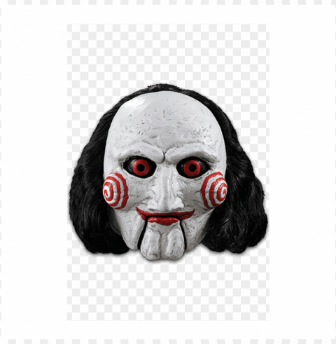 deluxe saw billy puppet mask - saw billy puppet adult mask Clear Background PNG Isolated Item