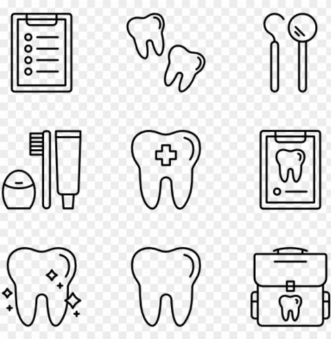 dental 50 icons - hand drawn icons Free PNG