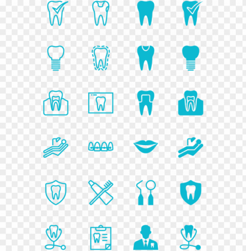 dental icon set 2 - 歯科 アイコン Isolated Character on HighResolution PNG