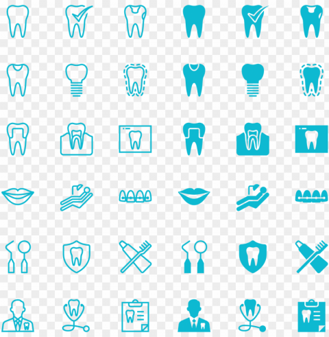 Dental Icons PNG Images With No Background Comprehensive Set