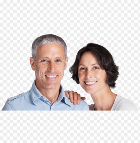 dental implants - middle age couple smiling Transparent PNG Illustration with Isolation PNG transparent with Clear Background ID 981ee362