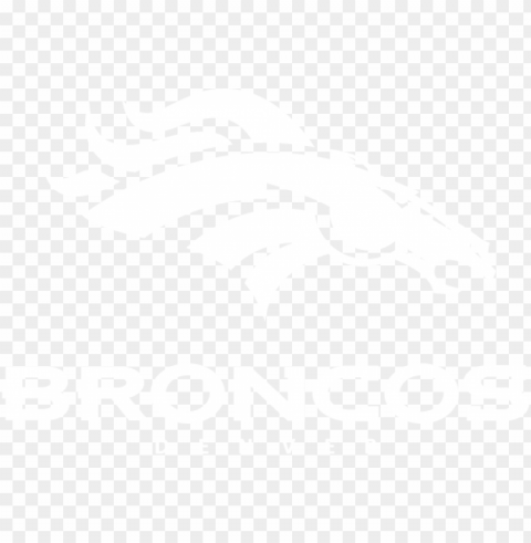 denver broncos log mark white - denver broncos black and white logo Transparent Background Isolated PNG Character