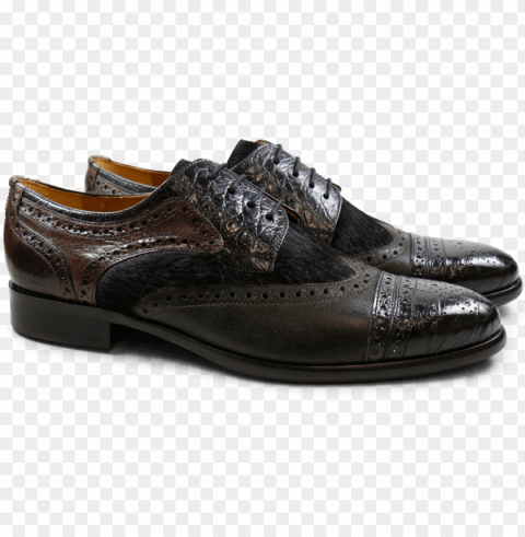derby shoes henry 7 big croco black stone kudu wax - sneakers Isolated Graphic on HighQuality Transparent PNG