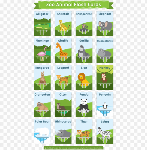 description - flash card zoo animal PNG for personal use