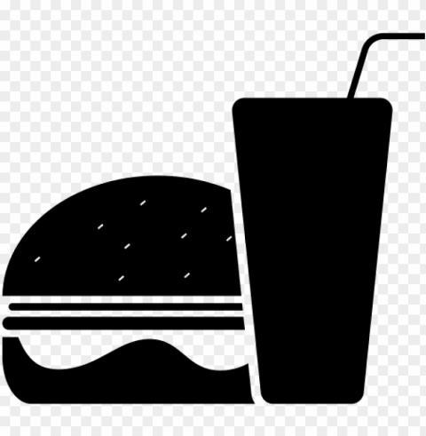 dessert food and drink black - food and drink icon Isolated Design Element in Transparent PNG