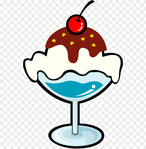dessert - ice cream sundae Isolated Character on HighResolution PNG