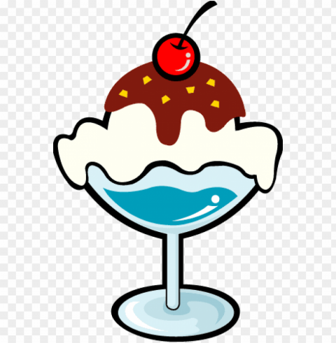 Dessert - Ice Cream Sundae Isolated Character On HighResolution PNG