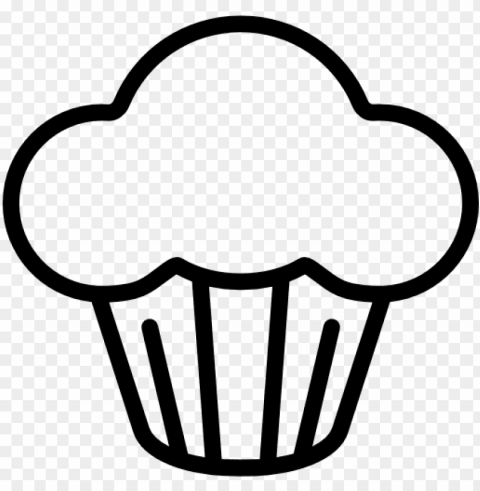 dessert - outline image of muffin Transparent PNG images free download