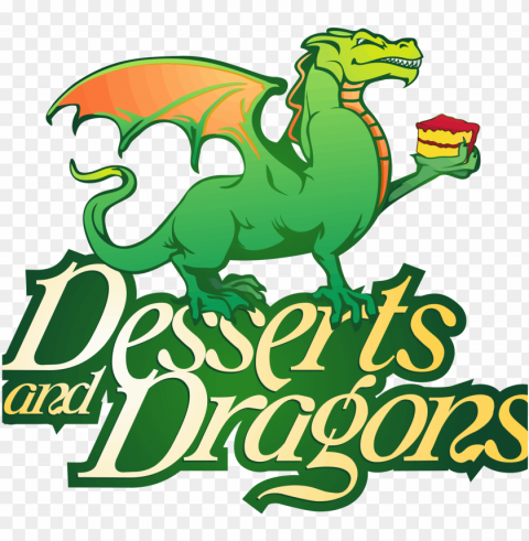 desserts and dragons - cartoon PNG Image with Clear Isolated Object