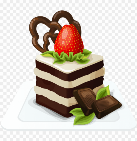 desserts with strawberriescupcake vectorsponge - happy half century birthday Isolated Graphic on HighQuality Transparent PNG