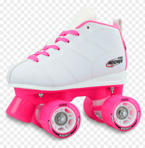 details about rocket white pink kids girls speed quad - quad skates Transparent PNG picture