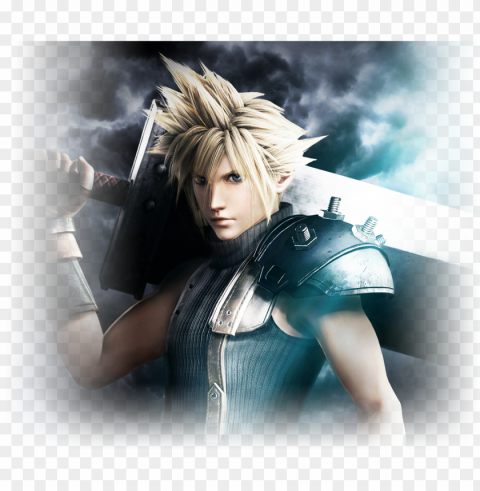 dff2015 cloud strife jp site - cloud strife profile PNG Graphic Isolated on Transparent Background