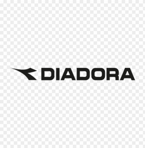 diadora black vector logo Isolated Illustration in HighQuality Transparent PNG