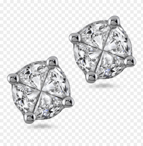 diamond earrings Transparent Background PNG Isolated Art
