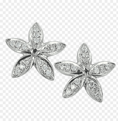 diamond earrings Transparent Background PNG Isolated Design