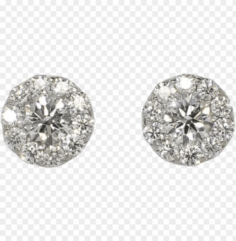 diamond earrings Transparent Background PNG Isolated Item